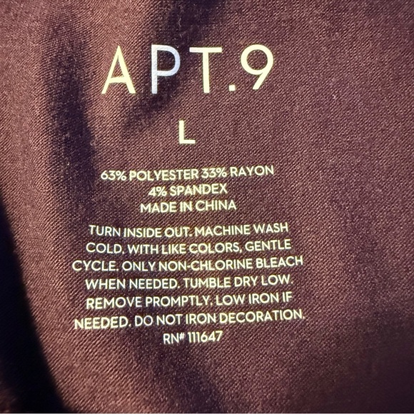 Apt. 9 | “Thankful and Grateful” Eggplant T-Shirt | Sz L - Picture 4 of 4